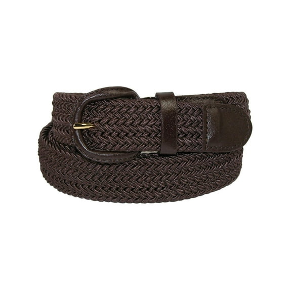 CTM Elastic Braided Belt with Covered Buckle (Men Big & Tall)