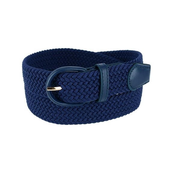 CTM  Elastic Braided Belt with Covered Buckle  (Men Big & Tall)