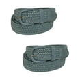 thumbnail image 1 of CTM  Elastic Braided Belt with Covered Buckle (Pack of 2) (Men), 1 of 4