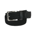 thumbnail image 1 of CTM  Braided Stretch Belt Silver Buckle Adjustable Elastic (Men), 1 of 7