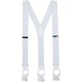 thumbnail image 1 of CTM  Elastic Button End Dress Suspenders with Silver Hardware (Men Big & Tall), 1 of 2