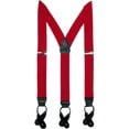 thumbnail image 1 of CTM  Elastic Button End Dress Suspenders with Silver Hardware (Men), 1 of 4