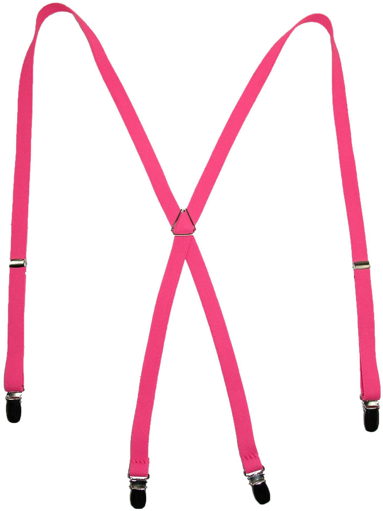 CTM Elastic ClipEnd 1/2 Inch Skinny Urban Suspenders (Women)