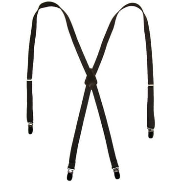 CTM  Elastic Clip-End 1/2 Inch Skinny Urban Suspenders (Women)