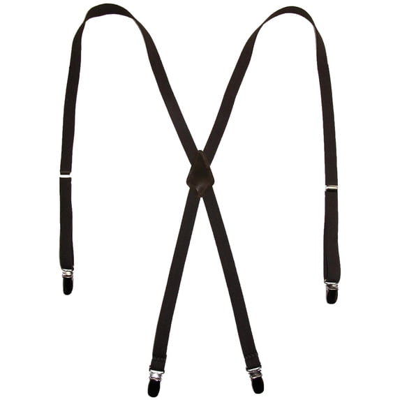 CTM Elastic Clip-End 1/2 Inch Skinny Urban Suspenders (Women)