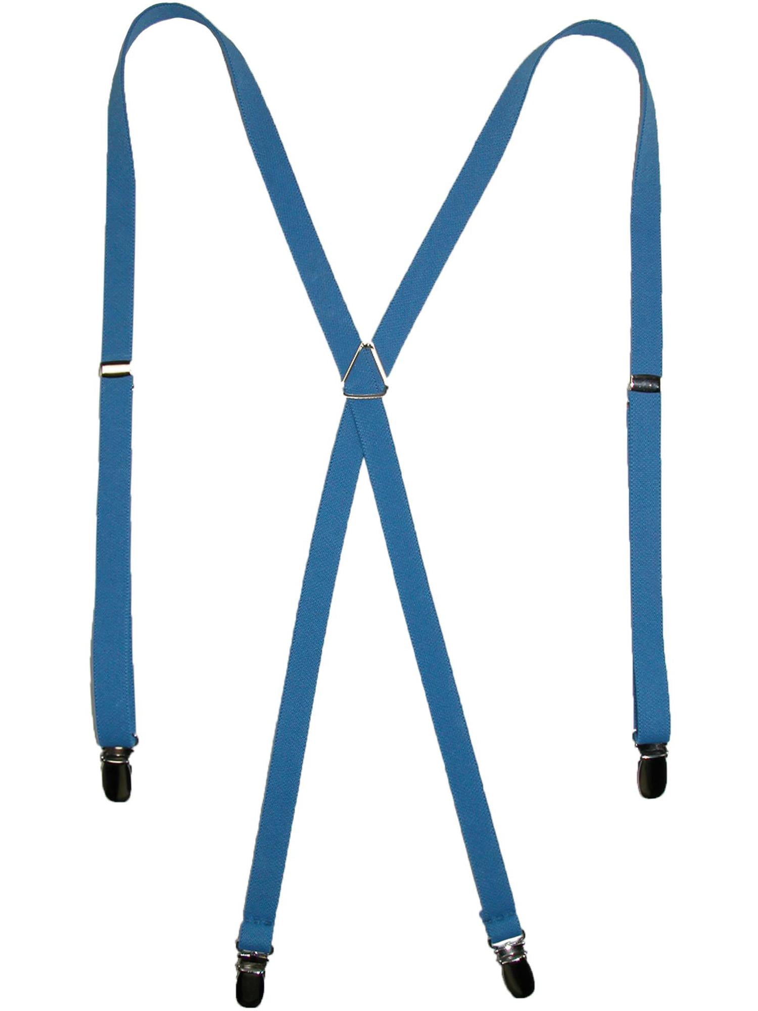 CTM Elastic ClipEnd 1/2 Inch Skinny Urban Suspenders (Women)