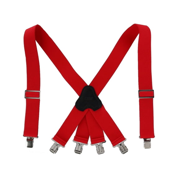 CTM Elastic Clip-End 2 Inch Fireman Suspenders (Men)