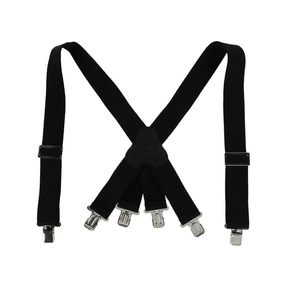 CTM Elastic Clip-End 2 Inch Fireman Suspenders (Men)