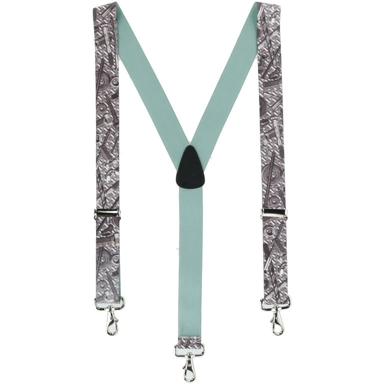 CTM Elastic Craftsman Novelty Suspenders with Swivel Hook Clips (Men) 