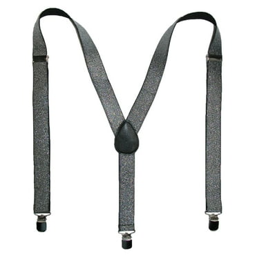 CTM  Elastic Glitter Clip-End Suspenders (Women)