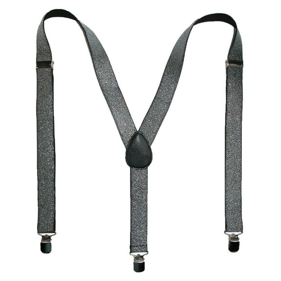 CTM  Elastic Glitter Clip-End Suspenders (Women)