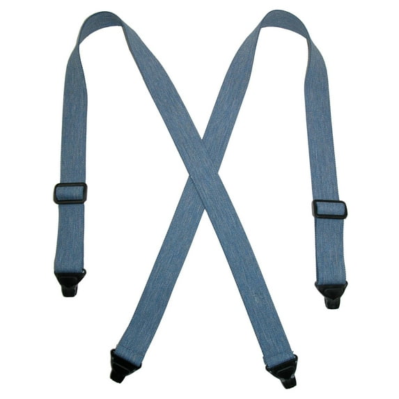 CTM Elastic Plastic Clip-End TSA Compliant Airport Suspenders (Men)