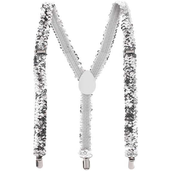 CTM Elastic Sequins Clip-End Suspenders (Women)
