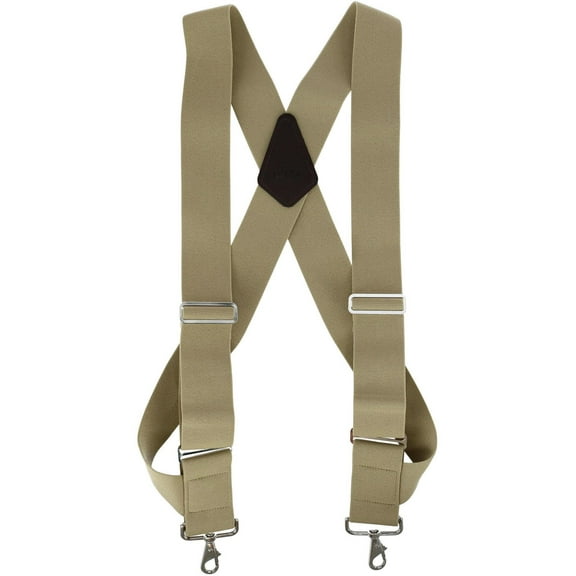 CTM  Elastic Side Clip Metal Swivel Hook Trucker Suspenders (Men Big & Tall)