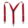 thumbnail image 1 of CTM  Elastic Solid Color Suspender with Metal Swivel Hook Clip End (Men), 1 of 2