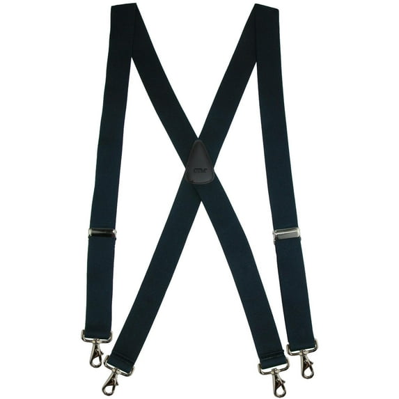 CTM Elastic Solid Color X-Back Suspender with Swivel Hook Ends (Men Big & Tall)