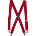thumbnail image 1 of CTM  Elastic Solid Color X-Back Suspender with Swivel Hook Ends (Men), 1 of 3