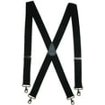 thumbnail image 1 of CTM  Elastic Solid Color X-Back Suspender with Swivel Hook Ends (Men), 1 of 1