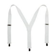 thumbnail image 1 of CTM Elastic Solid White Clip-End Suspenders, 1 of 3