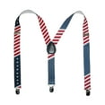 thumbnail image 1 of CTM Elastic Stars and Stripes American Flag Clip-End Suspenders, 1 of 3