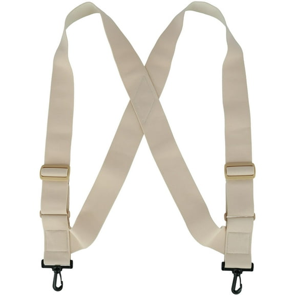 CTM Elastic TSA Compliant Side Clip Suspenders with Swivel Hook Ends
