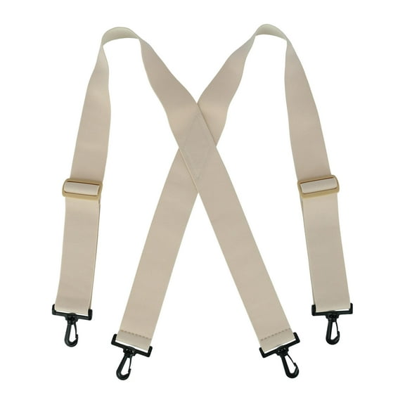 CTM Elastic Undergarment TSA Compliant Suspenders with Swivel Hook Ends