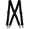 thumbnail image 1 of CTM  Elastic X-Back Black Swivel Hook Suspenders (Men), 1 of 5