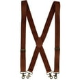 thumbnail image 1 of CTM  Elastic X-Back Brass Swivel Hook Suspenders (Men), 1 of 4
