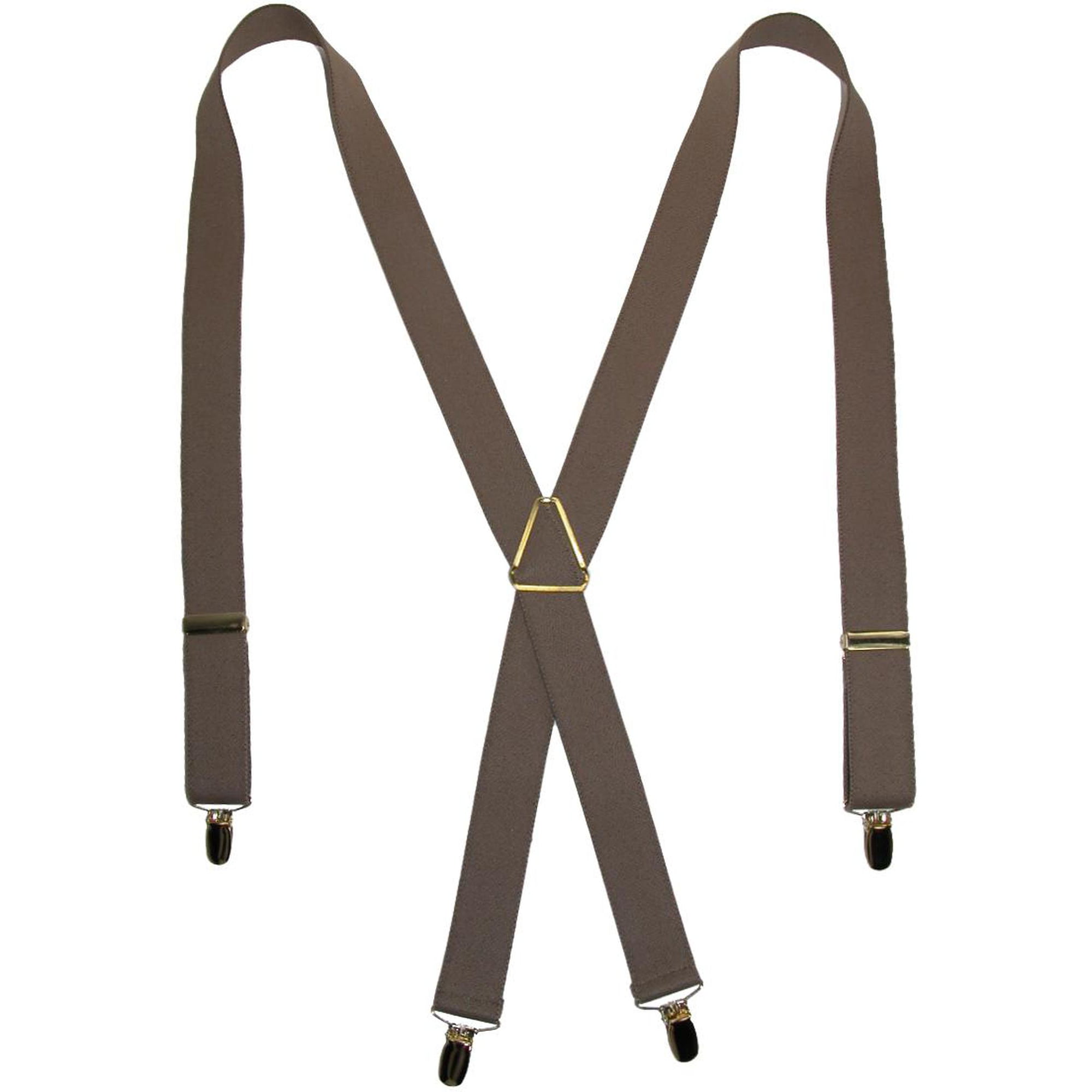 CTM Elastic X-Back Suspenders with Brass Hardware (Men)
