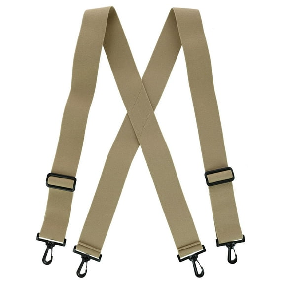 CTM  Elastic X-Back Suspenders with Plastic Hook Ends (Men)