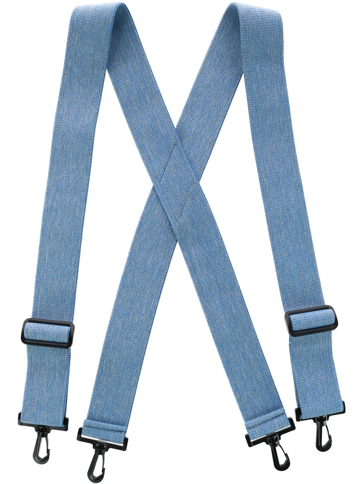 CTM Elastic XBack Suspenders with Plastic Hook Ends (Men)