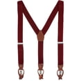 thumbnail image 1 of CTM  Elastic and Leather Suspender Gift Set with Clip Button and Swivel Ends (Men), 1 of 5