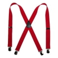 thumbnail image 1 of CTM  Elastic with Anti Slip Pin Clip 1 1/2 Inch Solid Suspenders (Men), 1 of 3