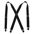 thumbnail image 1 of CTM  Elastic with Anti Slip Pin Clip 1 1/2 Inch Solid Suspenders (Men), 1 of 1