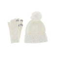 thumbnail image 1 of CTM  Embellished Knit Winter Beanie and Touchscreen Glove Set (Women), 1 of 4