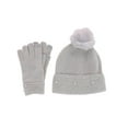 thumbnail image 1 of CTM  Embellished Knit Winter Beanie and Touchscreen Glove Set (Women), 1 of 4