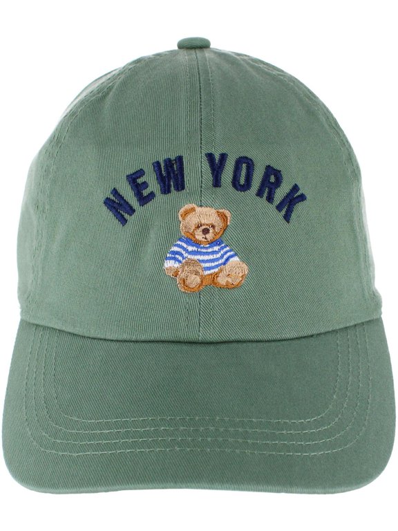 Embroidered City Teddy Bear Baseball Cap (Women)