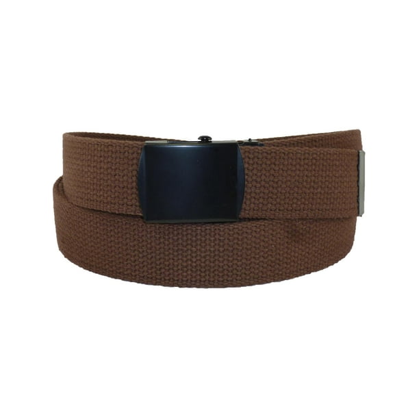 CTM Fabric Adjustable Belt with Black Buckle (Men Big & Tall)