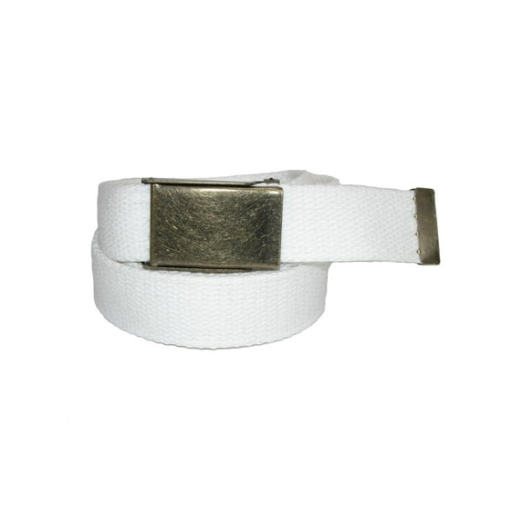 CTM Fabric Belt with Brass Flip Top Buckle (Men Big & Tall)