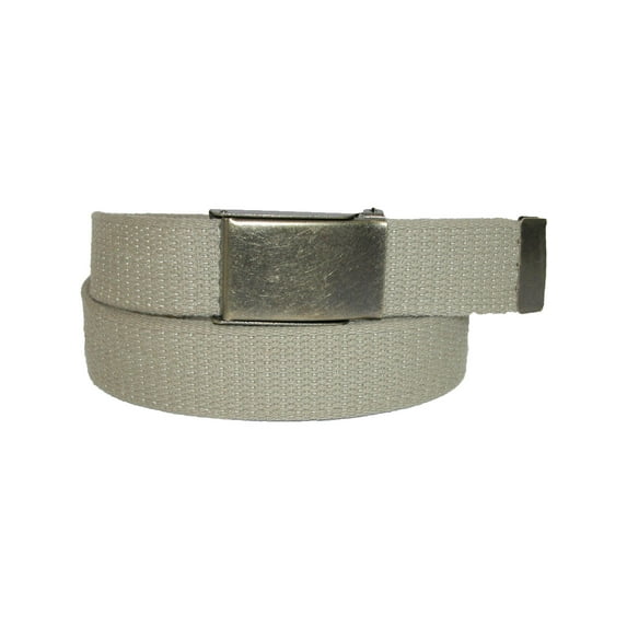 CTM Fabric Belt with Brass Flip Top Buckle (Men)