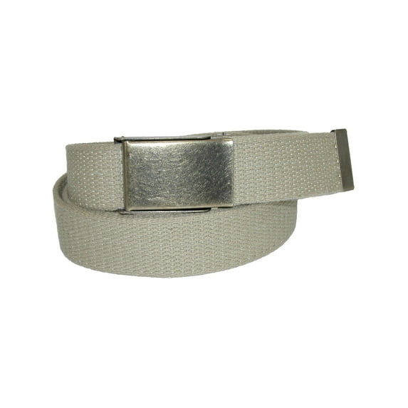 CTM Fabric Belt with Nickel Flip Top Buckle (Men Big & Tall)
