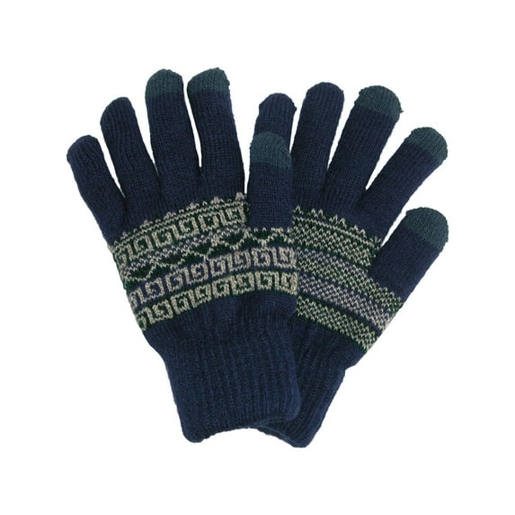 CTM Fairisle Touchscreen Gloves (Men)