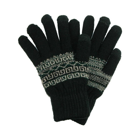 CTM Fairisle Touchscreen Gloves (Men)
