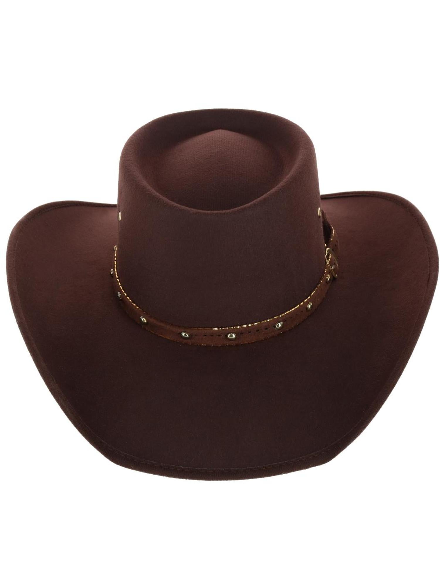 CTM  Felt Western Gambler Hat with Studded Hatband (Men)