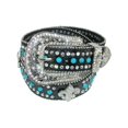 thumbnail image 1 of CTM  Fleur de Lis Studded Rhinestone Belt (Women), 1 of 4