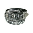 thumbnail image 1 of CTM  Fleur de Lis Studded Rhinestone Belt (Women), 1 of 3