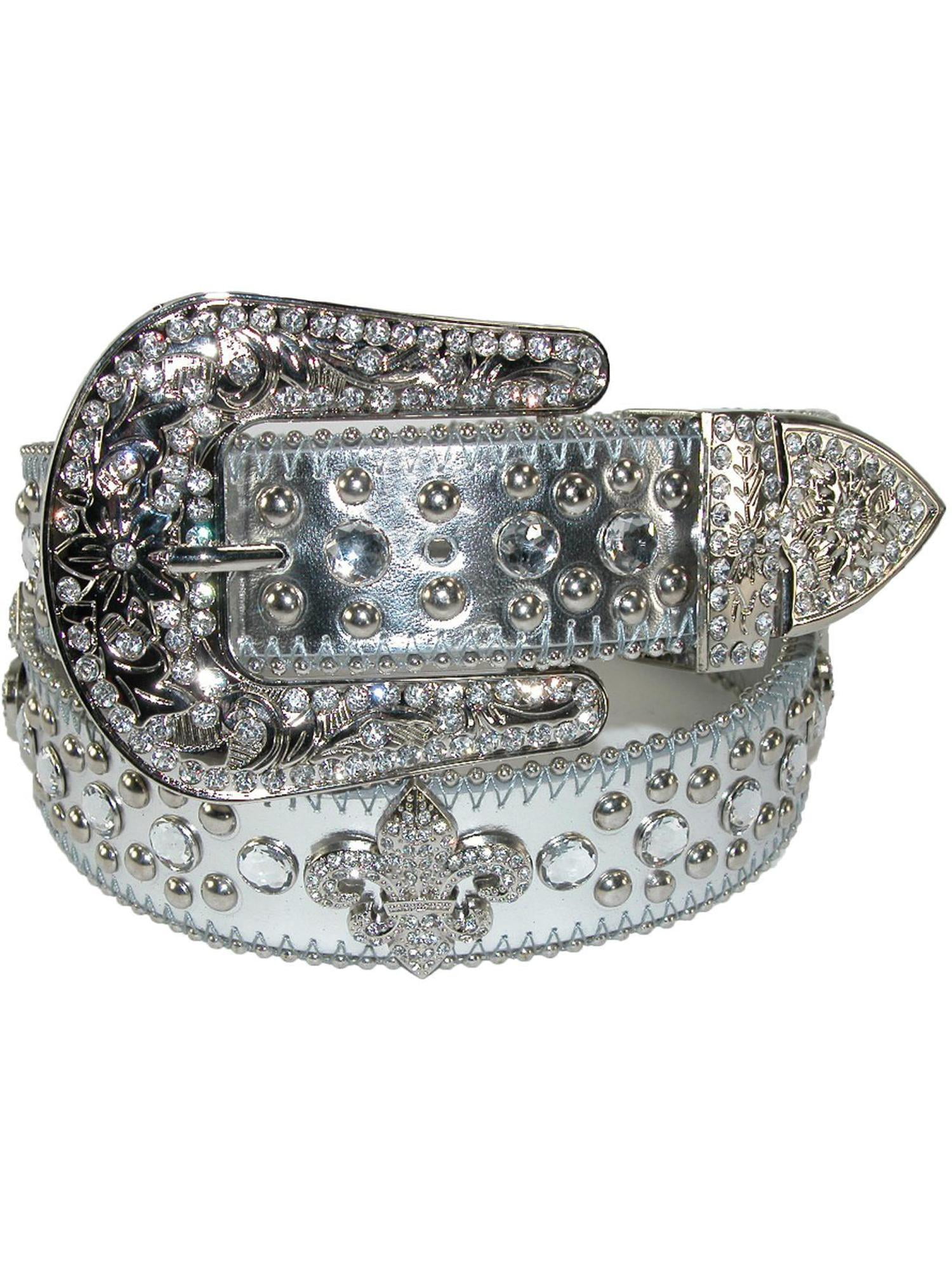 CTM Fleur de Lis Studded Rhinestone Belt (Women) - Walmart  display picture 2