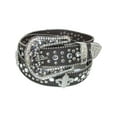thumbnail image 1 of CTM  Fleur de Lis Studded Rhinestone Belt (Women), 1 of 3