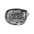 thumbnail image 1 of CTM  Fleur de Lis Studded Rhinestone Belt (Women), 1 of 3
