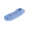 thumbnail image 1 of CTM  Floral Embroidered Terry Ballerina Slipper House Shoe (Women), 1 of 5